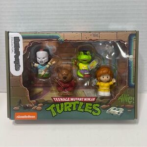 FISHER RICE LITTLE PEOPLE Teenage Mutant Ninja Turtles Allies collector set NWT